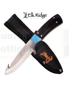 Elk Ridge K-ER-200-08BL Black Pakkawood Gut Hook Skinner Knife
