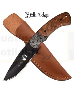 Elk Ridge K-ER-200-09BR Brown Handle Fixed Blade Knife