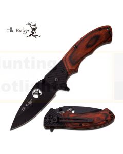 Elk Ridge K-ER-566BPW Wood & G10 Handle Pocket Knife