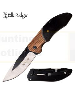 Elk Ridge K-ER-948BK Wooden & Black Folding Knife