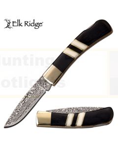 Elk Ridge K-ER-951WBCB Damascus Black & White Pocket Knife