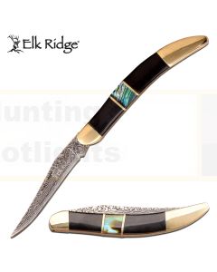 Elk Ridge K-ER-952DAB Abalone Shell Damascus Folding Knife