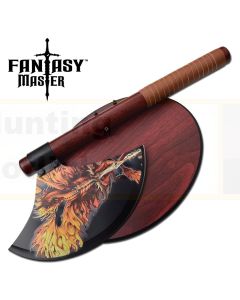 Fantasy Master K-FMT-AXE001 Wooden Handle Dragon Fantasy Axe