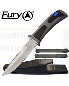 Fury 60027 Scuba Diver Sawback Knife with Straps