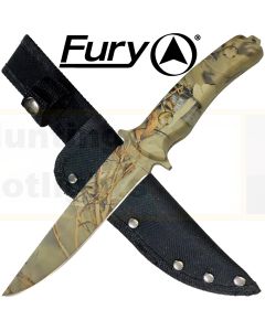 Fury 75582 Woodland Style Camo Hunting Knife