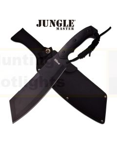 Jungle Master K-JM-034 Wooden Handle Sawback Machete with Paracord