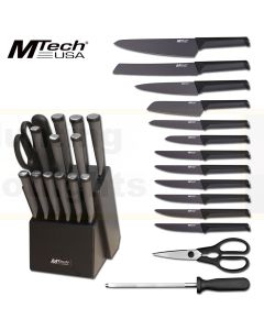 M-Tech K-MT-979 15pc Kitchen Knife Block Set