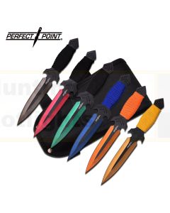 Perfect Point K-PP-081-6M Multi-Colour Throwing Knives