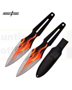 Perfect Point K-PP-108-2F Orange Fire Flame Throwing Knives