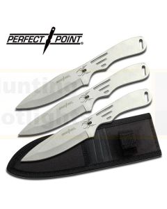 Perfect Point K-RC-179-3 Silver Spider Throwing Knives
