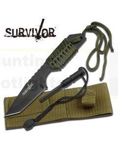 Survivor K-HK-106320 Tanto Knife with Firestarter