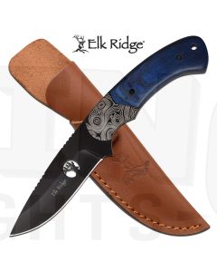 Elk Ridge K-ER-200-09BL Blue Handle Fixed Blade Knife