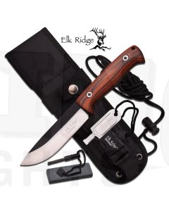 Elk Ridge K-ER-555PW Pakkawood Knife w Survival Kit