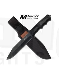 MTech K-MT-086 Black Fixed Blade w Glass Breaker