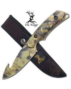 Elk Ridge K-ER-116 Camo Gut Hook Skinner Knife