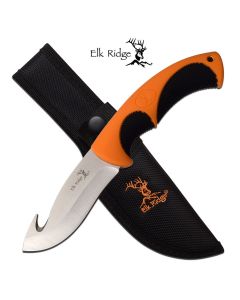 Elk Ridge K-ER-200-02G Orange Handle Gut Hook Blade