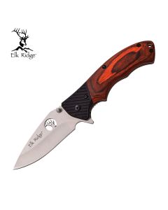 Elk Ridge K-ER-566SPW Linerlock Pakkawood Folding Knife