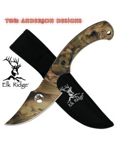 Elk Ridge K-TA-28 Camo Fixed Blade Hunting Knife