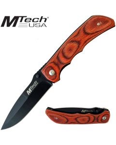 M Tech K-MT-408 Pakka Wood Handle Folding Knife