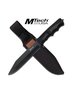MTech K-MT-086 Black Fixed Blade w Glass Breaker