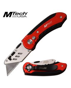 MTech K-MT-UT001RD Red Utility Blade Folding Knife