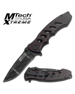 MTech K-MX-8027A Xtreme Black Net Patterned Pocket Knife