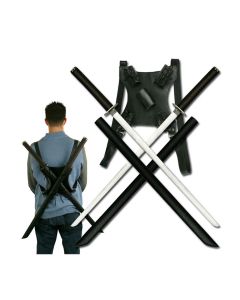 Powa Beam K-SW-896BK3 Twin Cord Wrapped Handle Katana Set