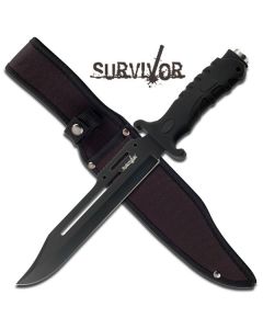 Survivor K-HK-1036 Black Tactical Fixed Knife