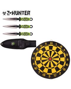 Z-Hunter K-ZB-155SET Green 3 Piece Throwing Knife Set