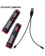Powa Beam BAT-MC2P-26K Dual Lithium 18650 Battery & Charger Kit - 2600mAh
